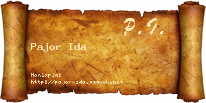 Pajor Ida névjegykártya